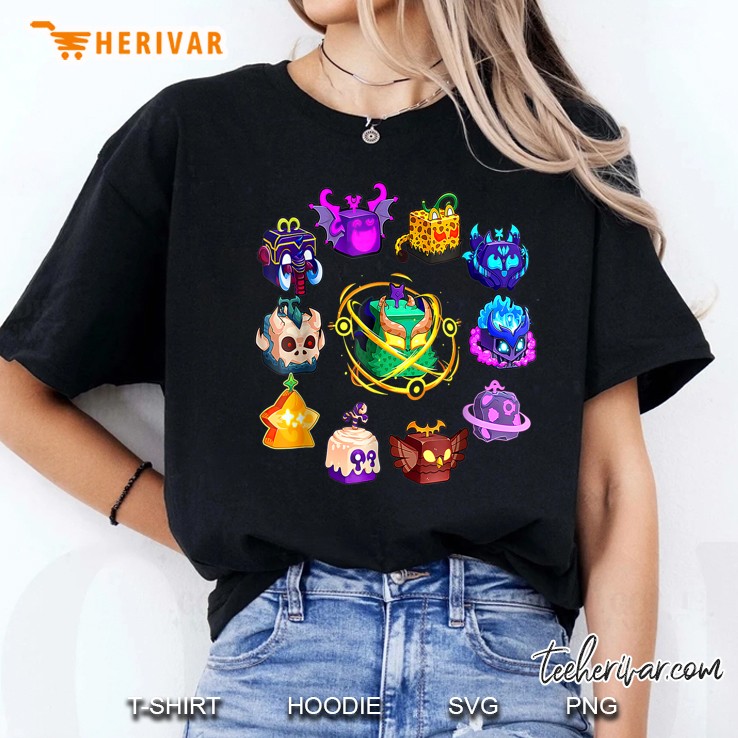 Blox Fruit Round Of Mythicales For Birthday Women T Shirt
