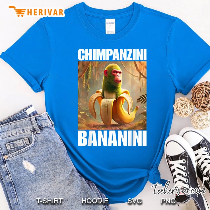 Chimpanzini Bananini Italian Brainrot Meme Royal T Shirt