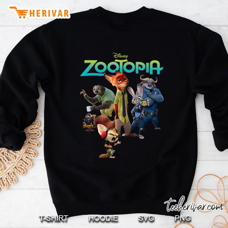 Disney Zootopia Character Group And Logo Sweatshirt
