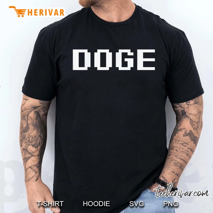 Doge Doge Pixel Bitmap Font Men T Shirt