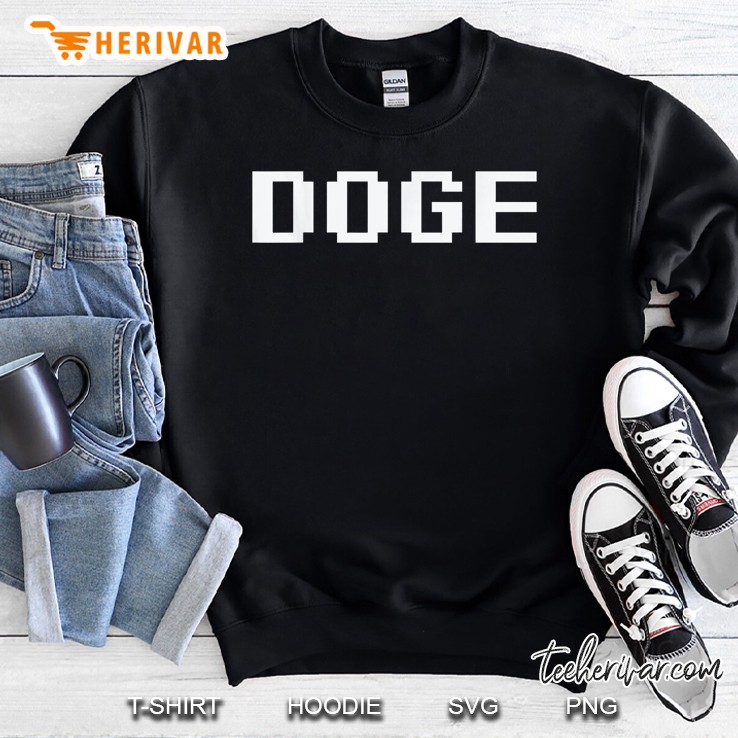 Doge Doge Pixel Bitmap Font Sweatshirt