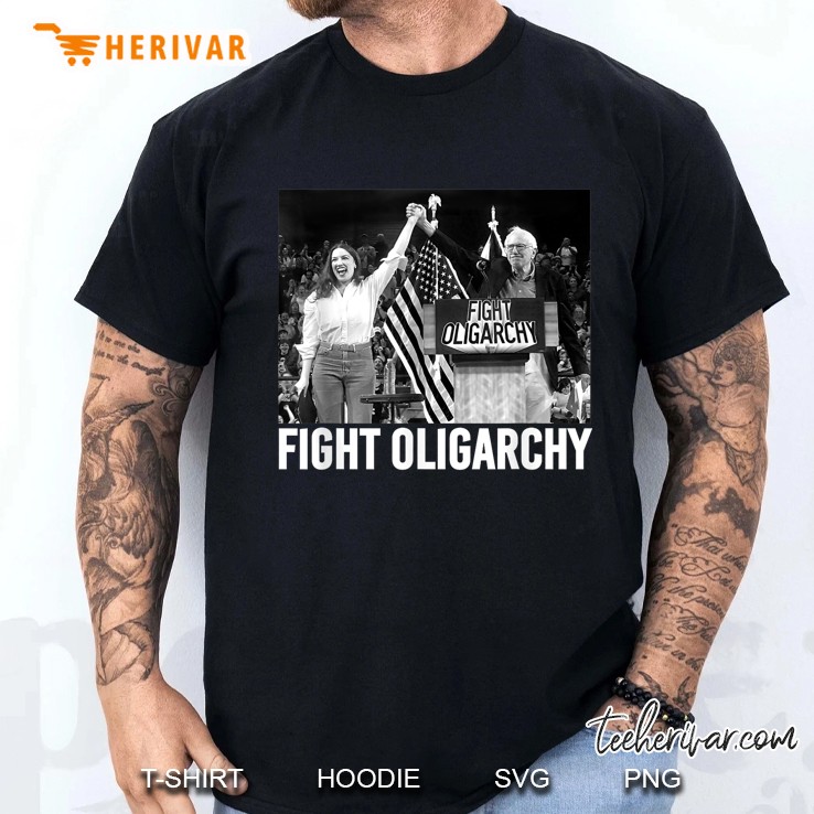 Fight Oligarchy Bernie Sanders And Aoc Freedom Us Anti Trump Men T Shirt