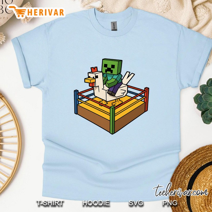 Fighting Chicken Video Games Shirt Boy Kids Funny Light Blue T Shirt