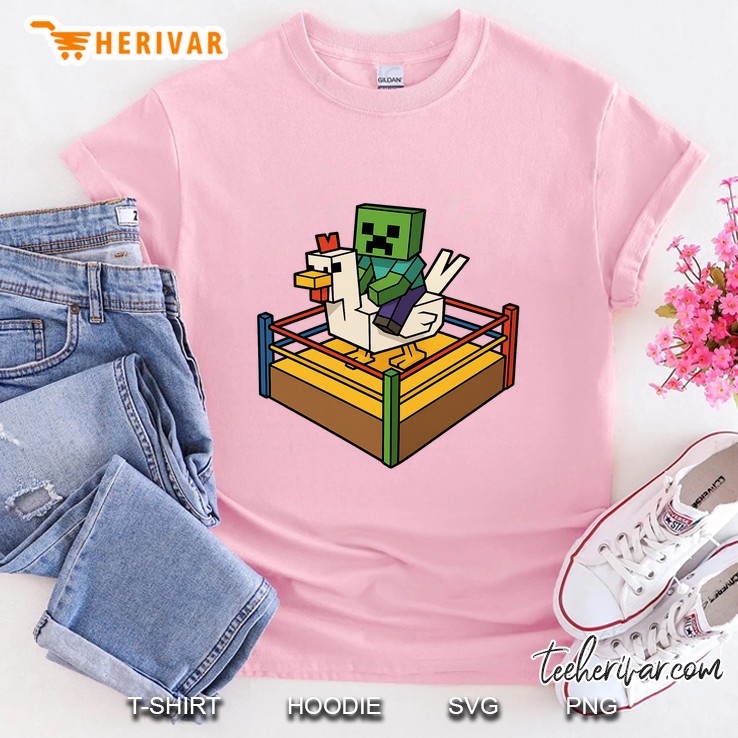 Fighting Chicken Video Games Shirt Boy Kids Funny Light Pink T Shirt