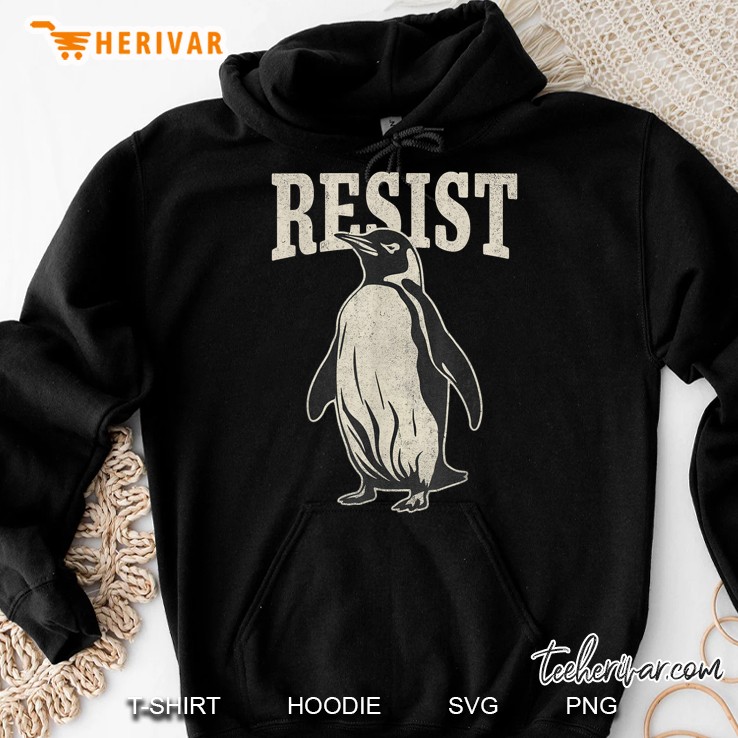 Funny Penguin Resist Cool Penguins Resist Hoodie