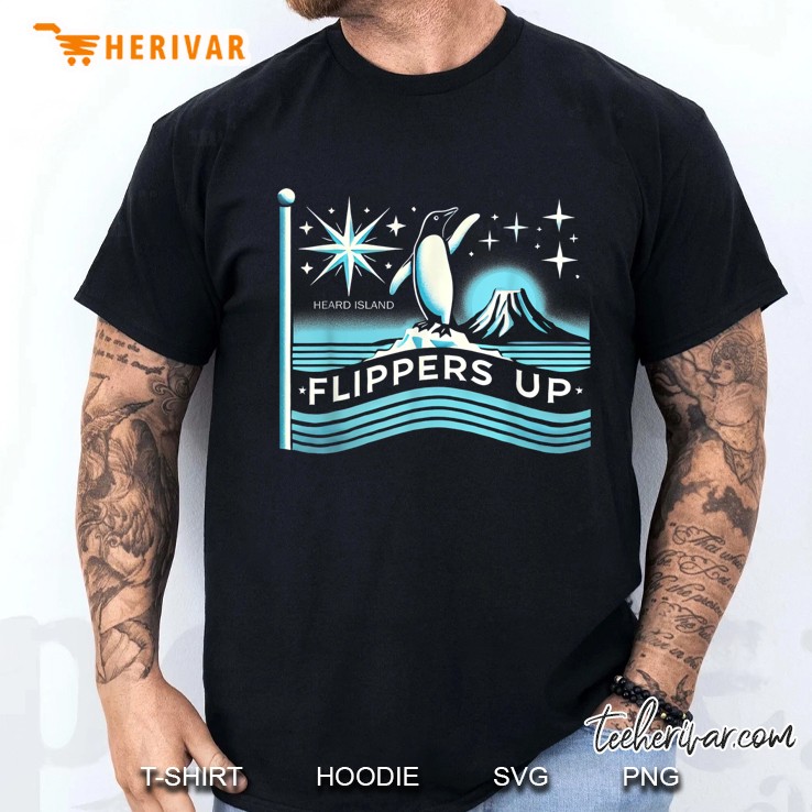 Heard Island Flippers Up Funny Men T Shirt