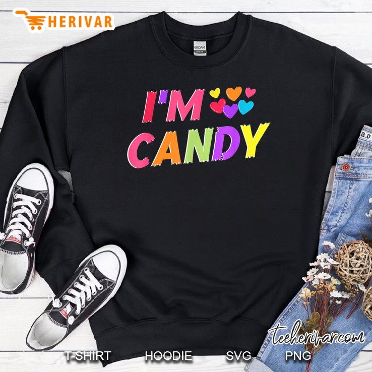 I Love To Eat Candy Im Candy Funny Couple Matching Sweatshirt