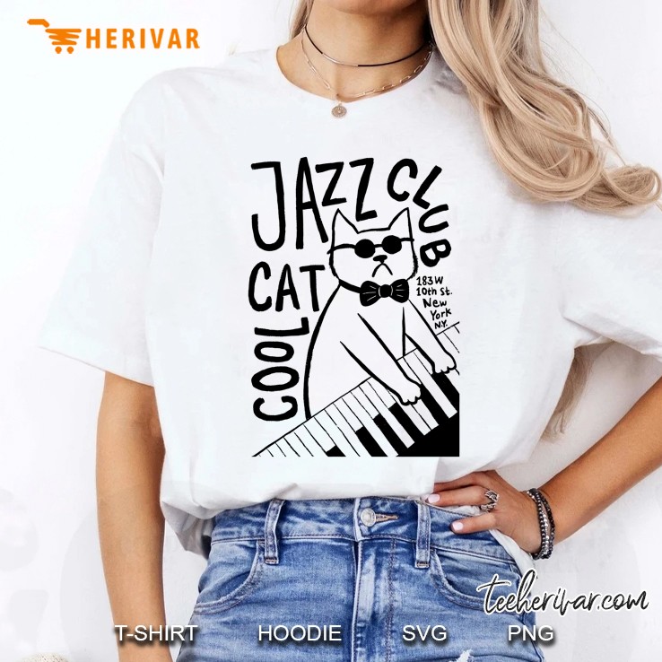 Jazz Cool Cat Club Shirt Retro Vibes Smooth Tunes Vintage Style Women T Shirt