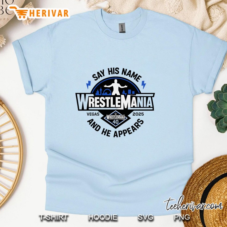 Joe Hendry Wrestlemania Light Blue T Shirt