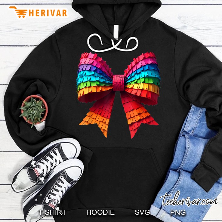 Mexican Pinata Bow Mexican Coquette Cinco De Mayo Hoodie