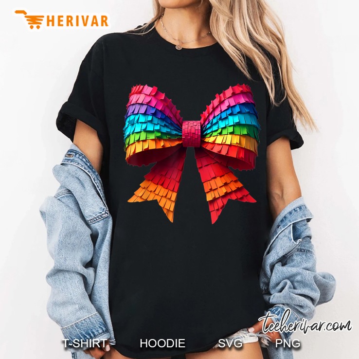 Mexican Pinata Bow Mexican Coquette Cinco De Mayo Women T Shirt
