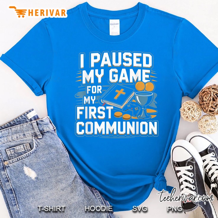 My First Communion Video Game Controller Gifts Boys Girls Royal T Shirt