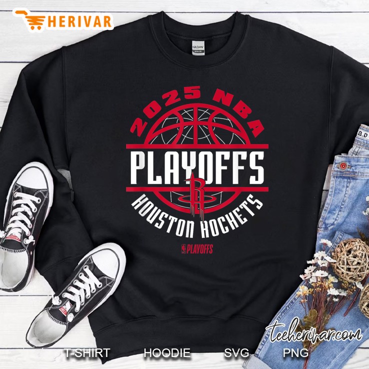 Nba Official Houston Rockets 2025 Playoffs Game Time Sweatshirt