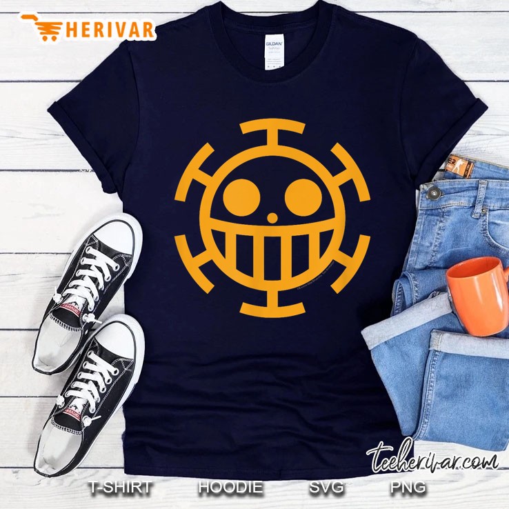 One Piece Anime Trafalgar Law Icon Cosplay Navy T Shirt