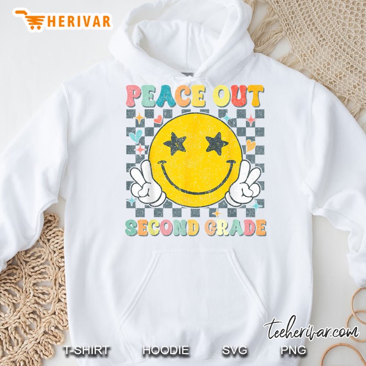 Peace Out 2nd Grade Graduation Last Day School Second Grade Hoodie