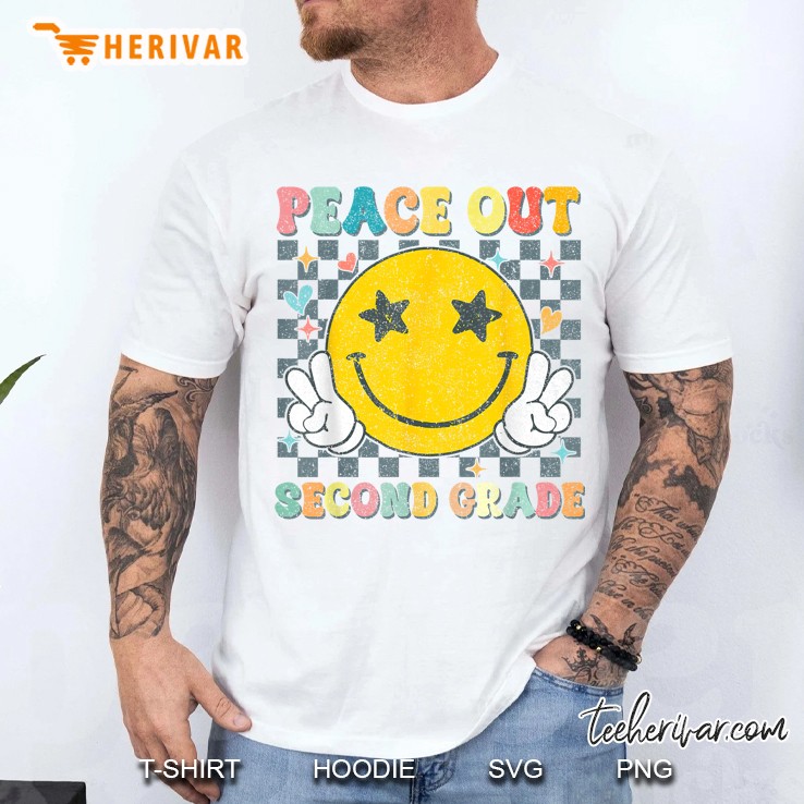 Peace Out 2nd Grade Graduation Last Day School Second Grade Men T Shirt