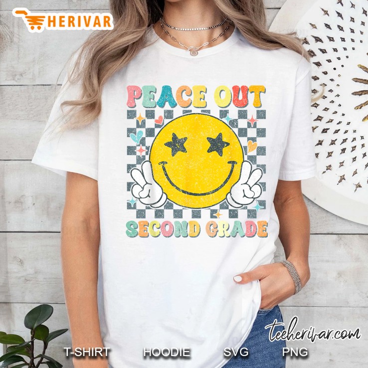 Peace Out 2nd Grade Graduation Last Day School Second Grade Women T Shirt