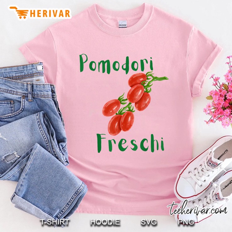 Pomodori Freschi Fresh Tomatoes Italian Summer Light Pink T Shirt