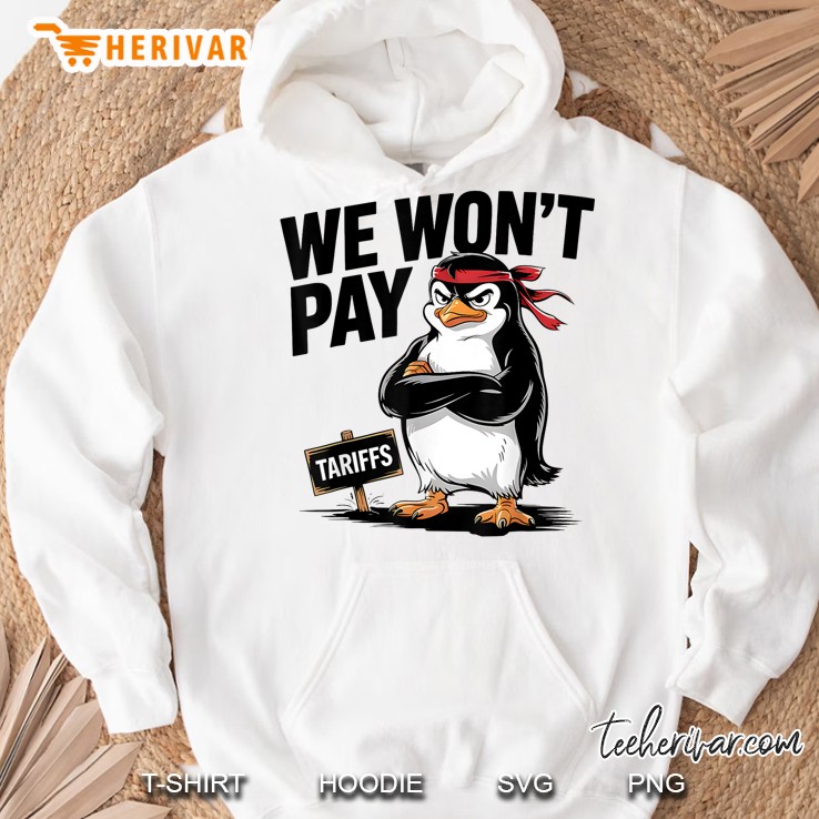 Resist Political Injustice Funny Penguin Tariffs Hoodie