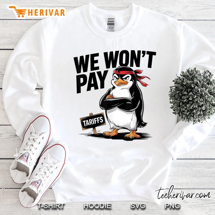 Resist Political Injustice Funny Penguin Tariffs Sweatshirt