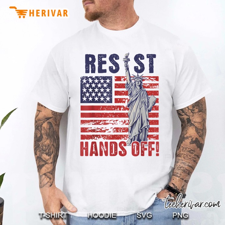 Resist Resistance Statue Of Liberty Hands Off Protest Ver4 Men T Shirt