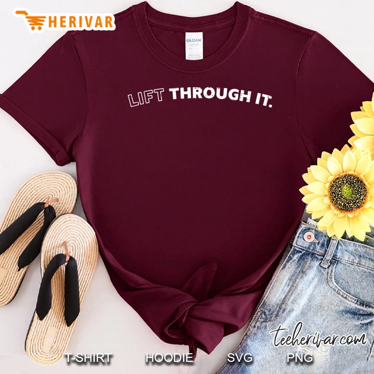 Retro Lift Through It Maroon T Shirt