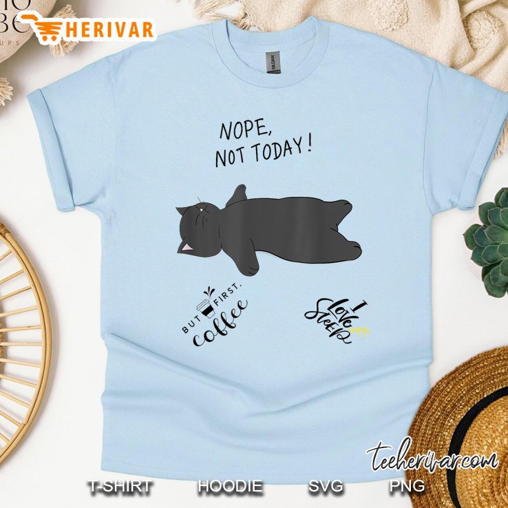 Sleepy Cat Light Blue T Shirt