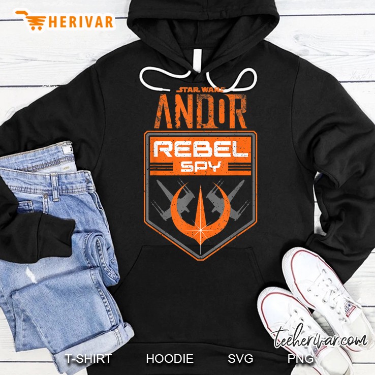 Star Wars Andor Rebel Spy Grunge Emblem Distressed Poster Hoodie