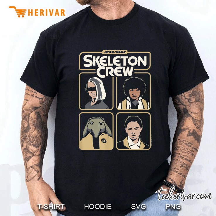 Star Wars Skeleton Crew Grid Men T Shirt