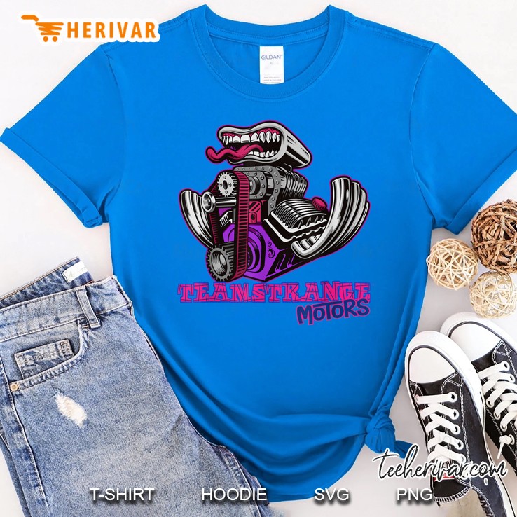 Teamstrange Motors Screamin Motor Design Royal T Shirt