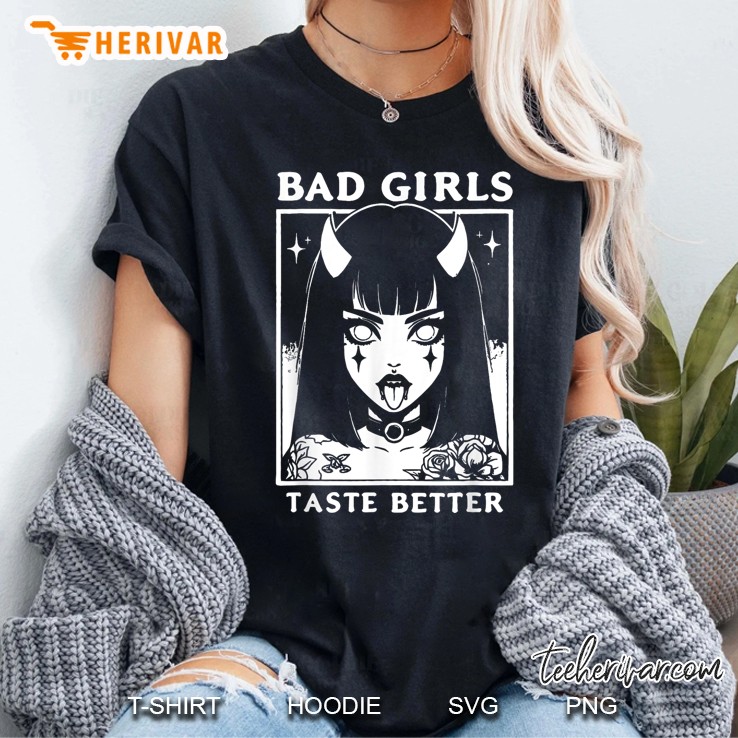 Vintage Bad Girls Taste Better Tattoos Lovers For Women T Shirt