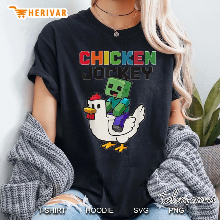 Vintage Chicken Jockey Zombie Pixel Art Zombie Gamer Style Women T Shirt