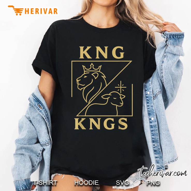 Vintage Retro Jesus Kng Of Kngs Lion Lamb Christian Graphic Women T Shirt