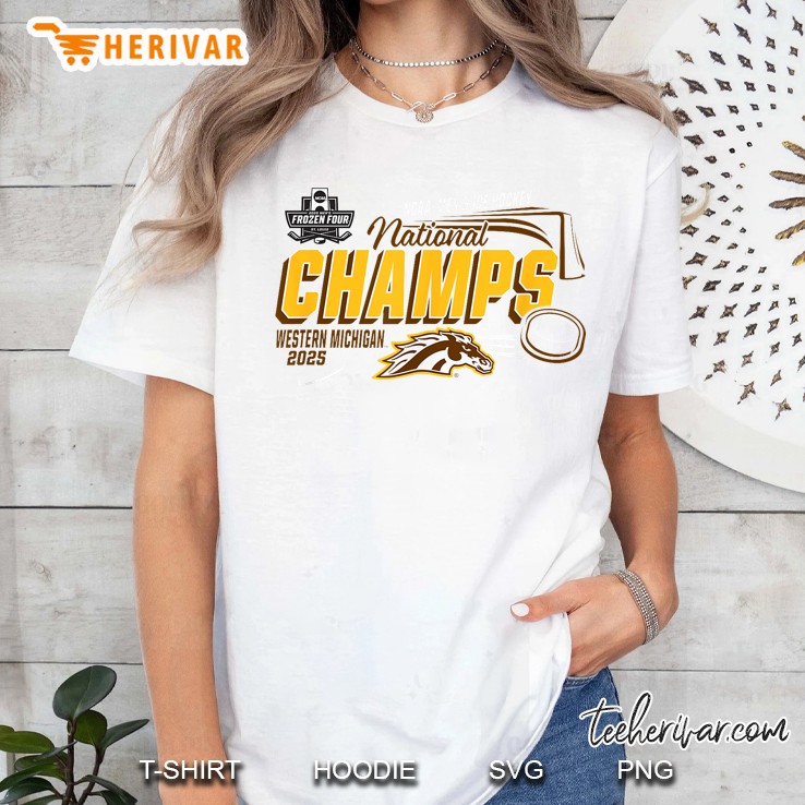 Western Michigan Broncos National Champs 2025 Mens Hockey Women T Shirt