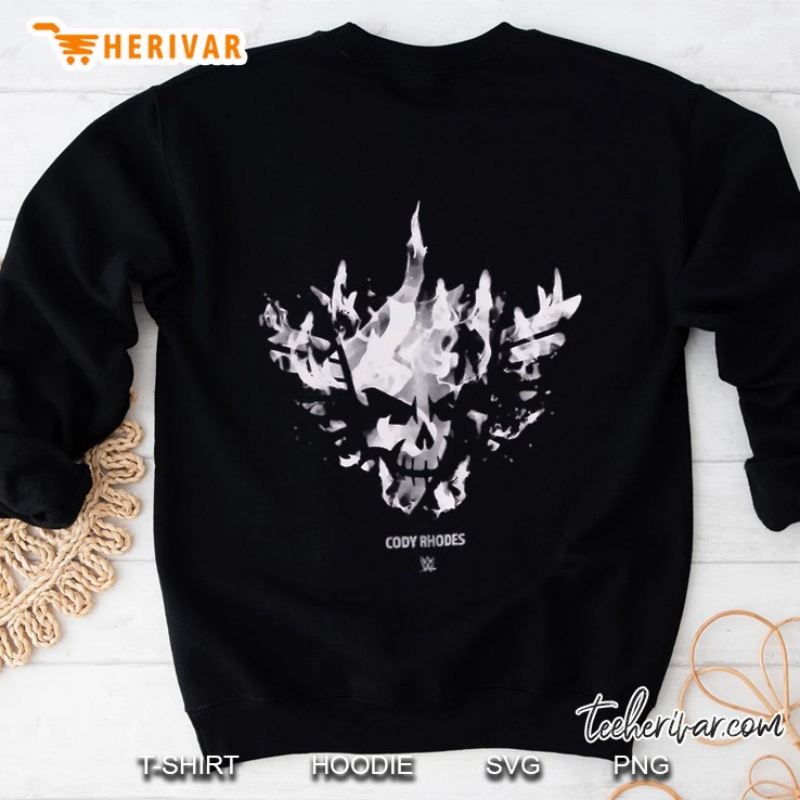Wwe Cody Rhodes Skull Flame Logo Sweatshirt
